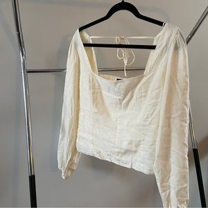 Gap puff sleeve linen top